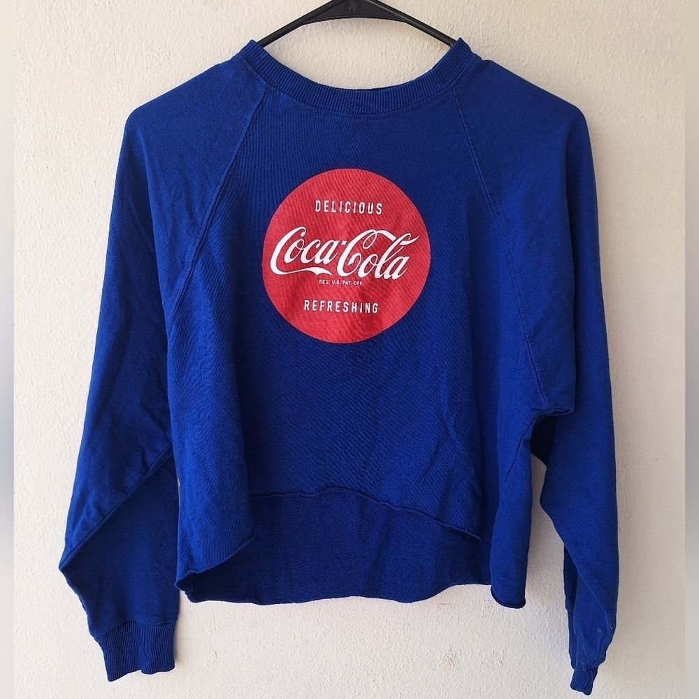 Coca Cola Blue Cotton Women's Sweater Size S - Picture 2 of 5